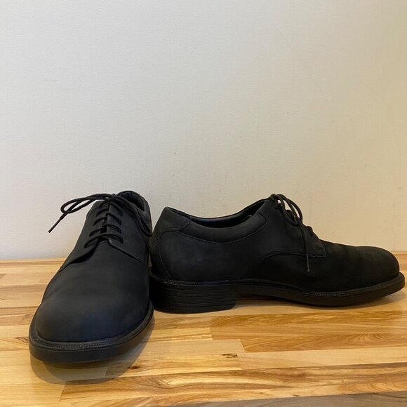 Rockport Men Black Nubuck Leather Oxford Dress Shoes Size 12W formal casual chic - Picture 7 of 15